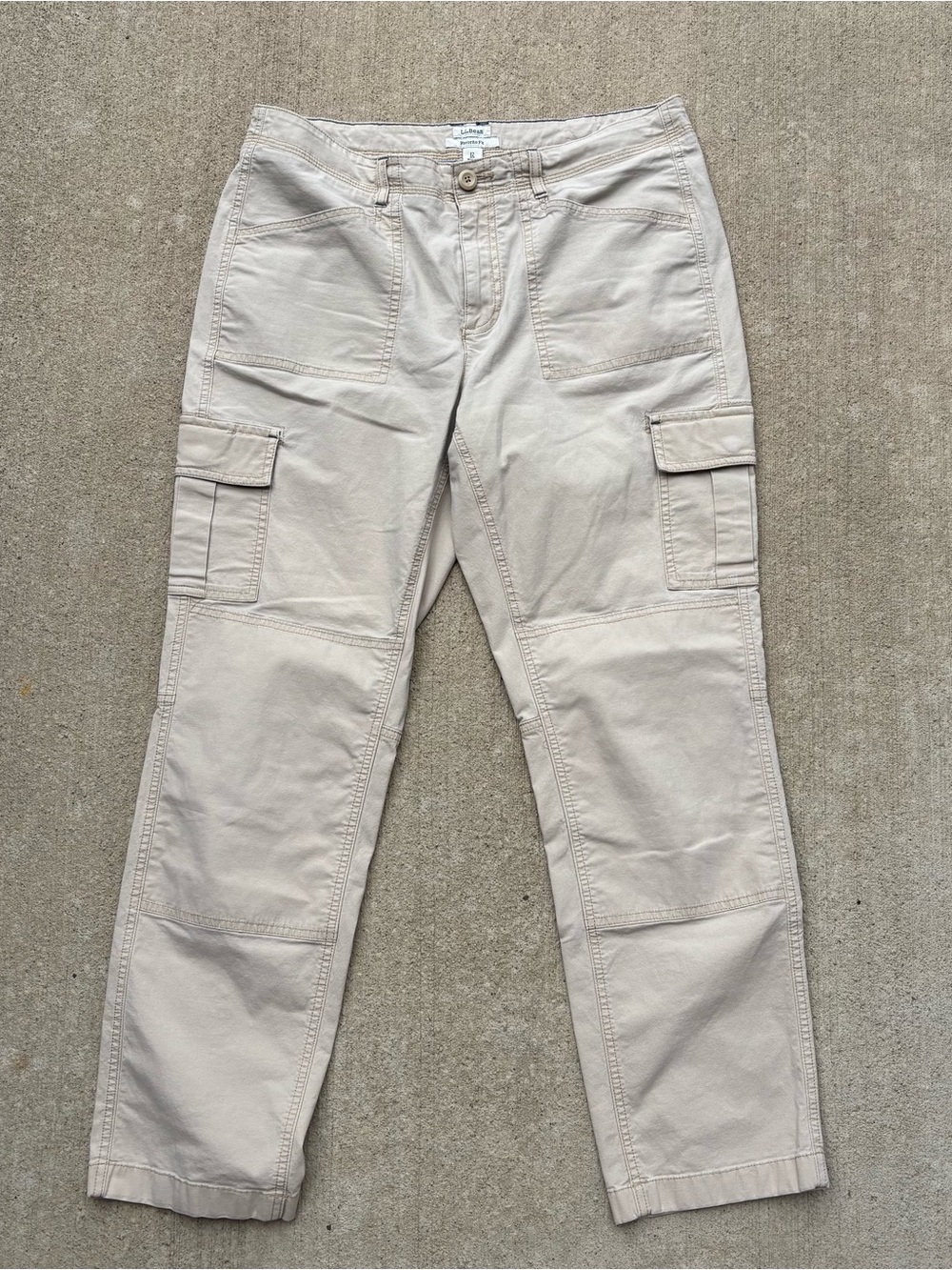 L.L. Bean Women's Stretch Canvas Cargo Pants Mid-Rise Straight-Leg Women’s 12